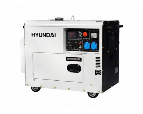 Дизельный генератор Hyundai DHY 8000SE + колеса