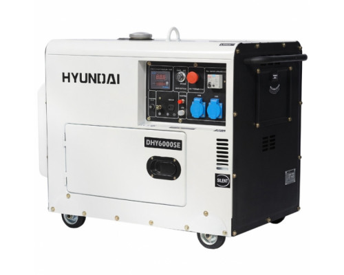 Дизельный генератор Hyundai DHY 6000SE +колеса
