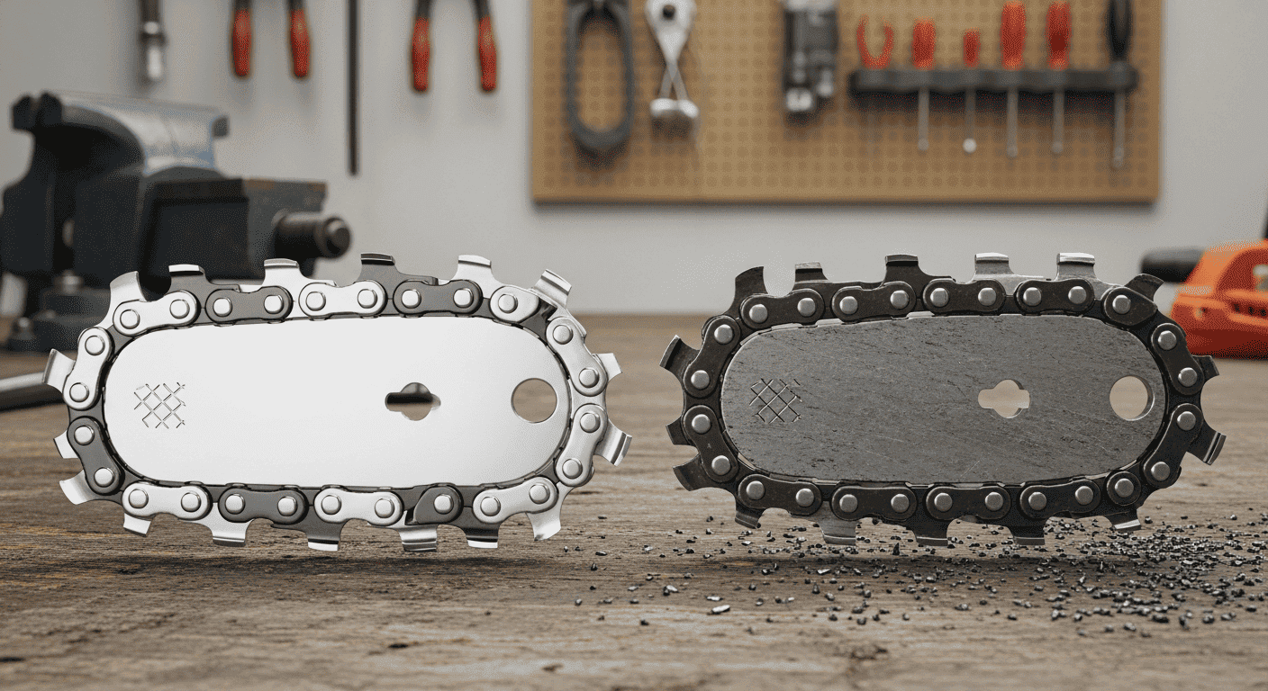 Затупленные зубья цепи