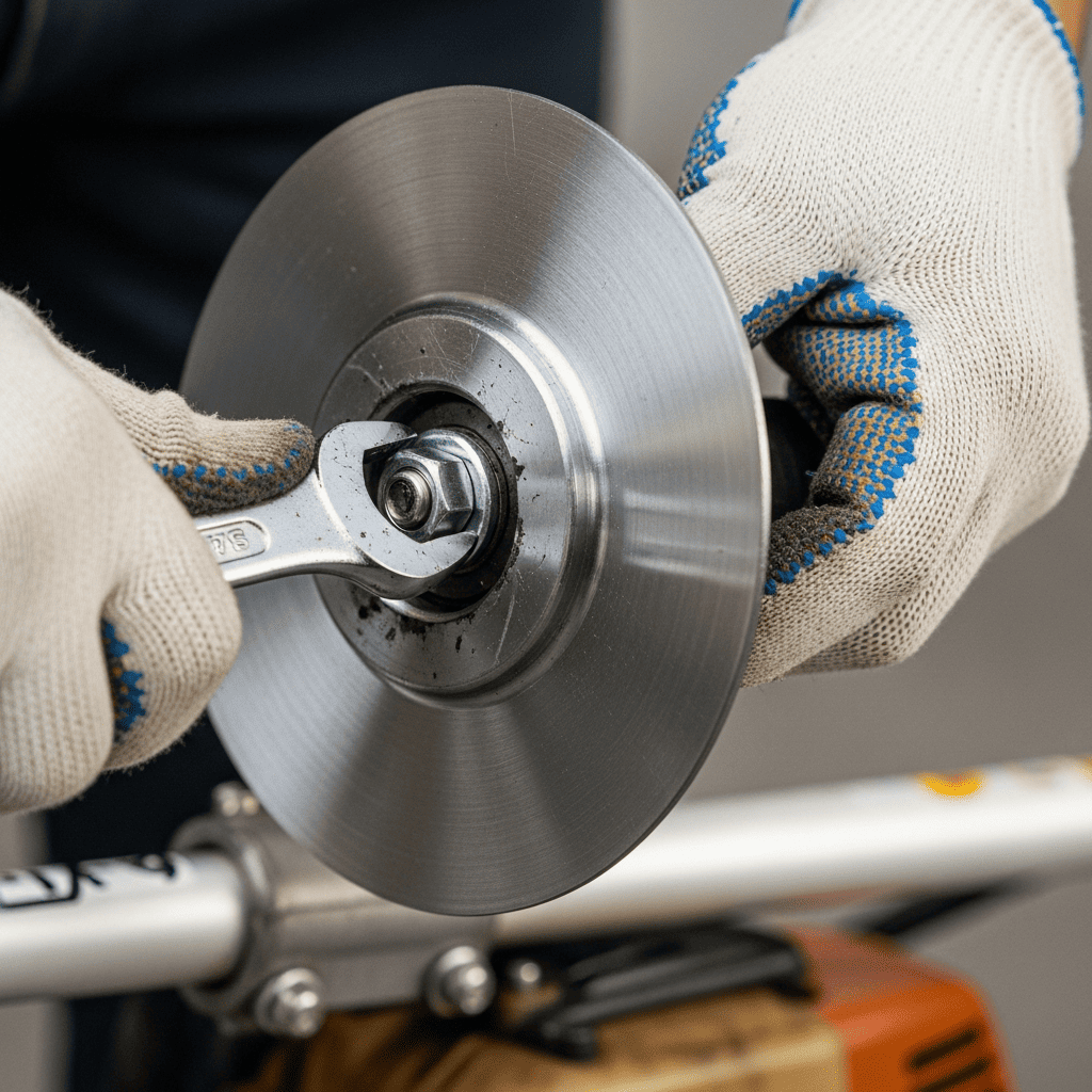 Пошаговая инструкция: как поставить диск на мотокосу