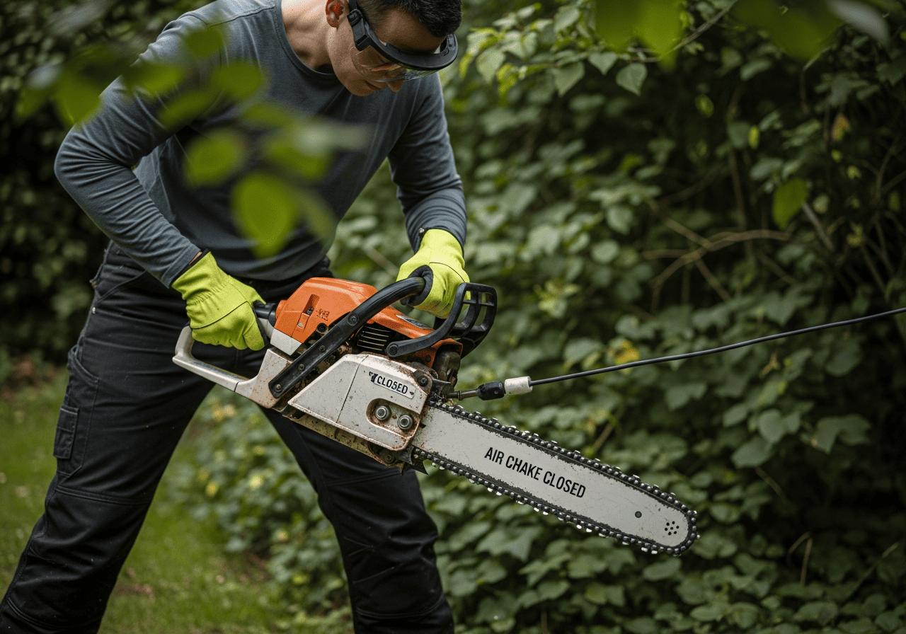  Холодний запуск бензопили: покрокова інструкція
