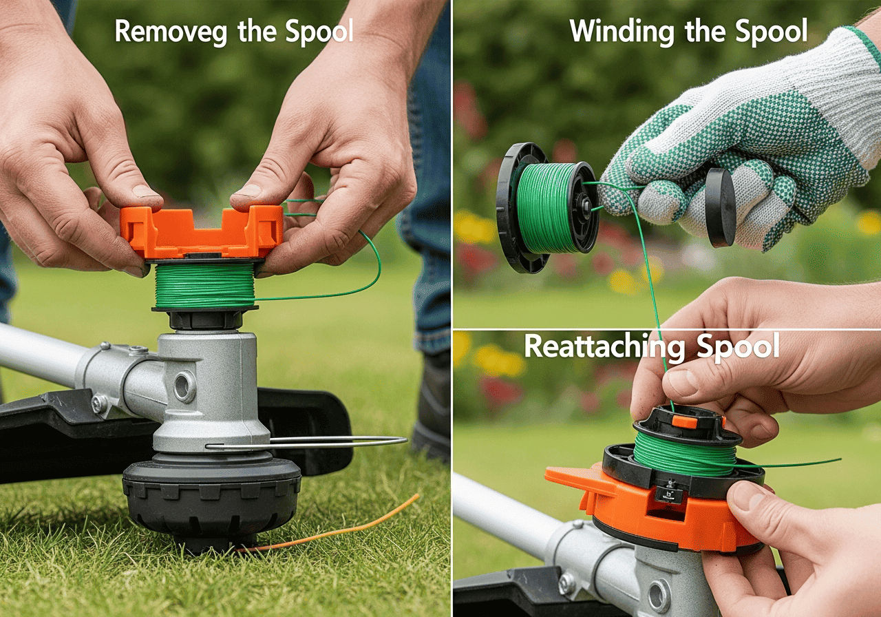 Поетапна інструкція: як заправити ліску в котушку мотокоси